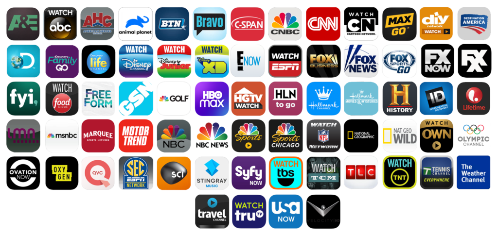 TVE ALL APP LOGOS June 2021